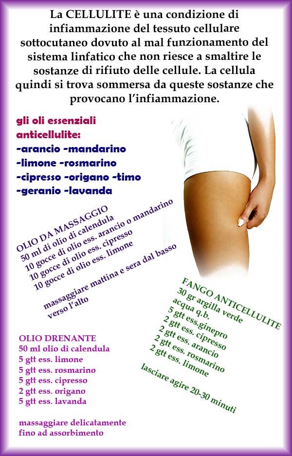 cos'è la cellulite e come curarla con gli oli essenziali