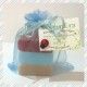 confezione di tre saponi piccoli in sacchetto di organza